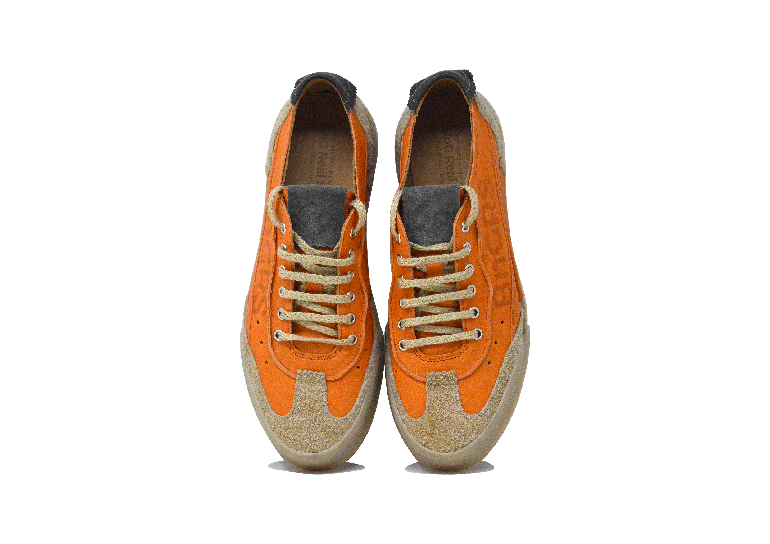 "L'HERITAGE ARANCIO" - Scarpa Artigianale  in Pelle 100% fatta in Italia