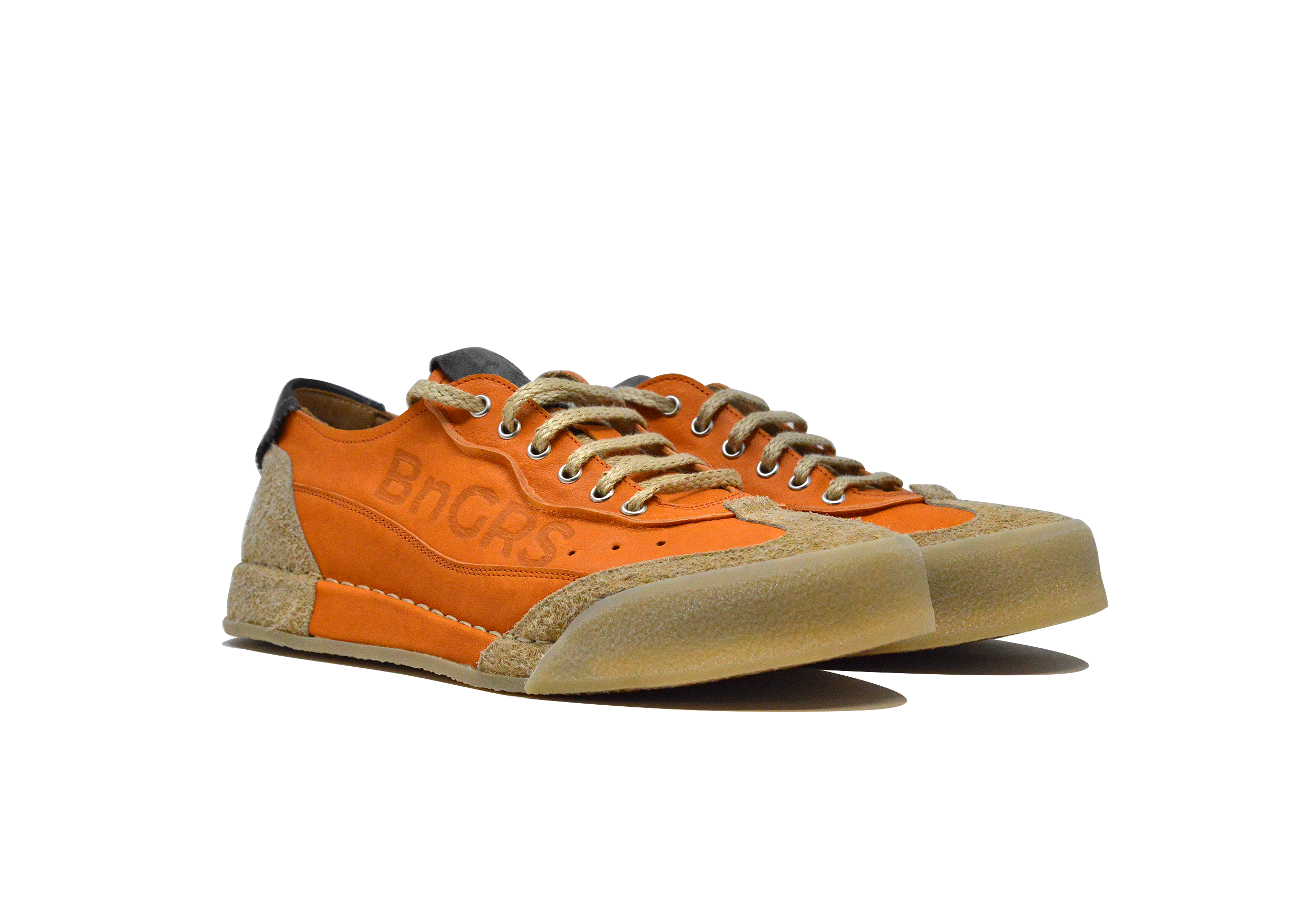 "L'HERITAGE ARANCIO" - Scarpa Artigianale  in Pelle 100% fatta in Italia