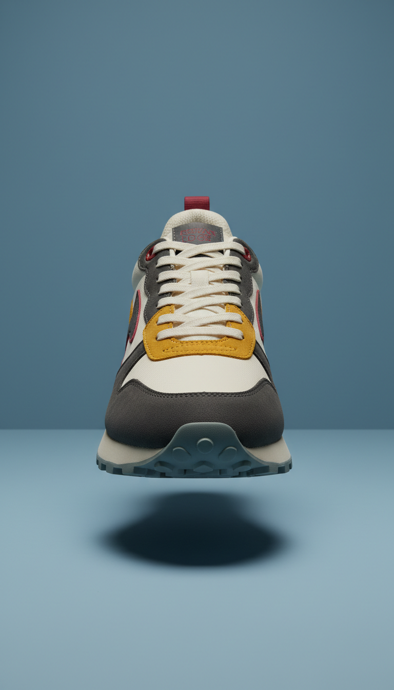 Sneaker Accent Ochre in pelle italiana