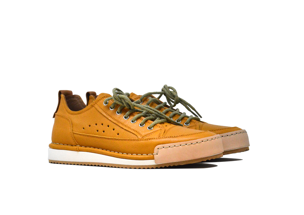 "LA FRESCA SENAPE" - Scarpa Artigianale  in Pelle 100% fatta in Italia