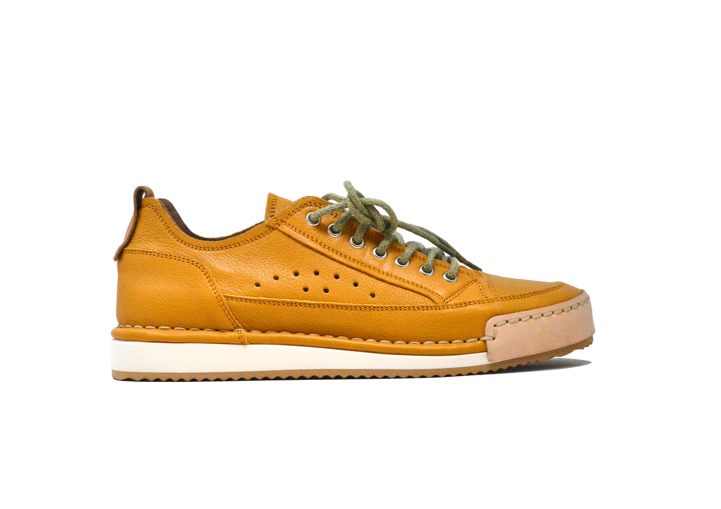 "LA FRESCA SENAPE" - Scarpa Artigianale  in Pelle 100% fatta in Italia
