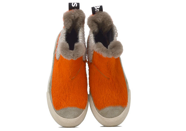 „LA YETI BEATLES ARANCIO“ |Damen – Handgefertigter Schuh aus Rindsleder, 100 % handgefertigt in Italien